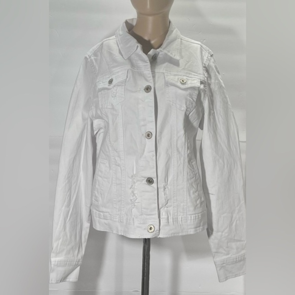 Maurices Bright White Denim Jacket